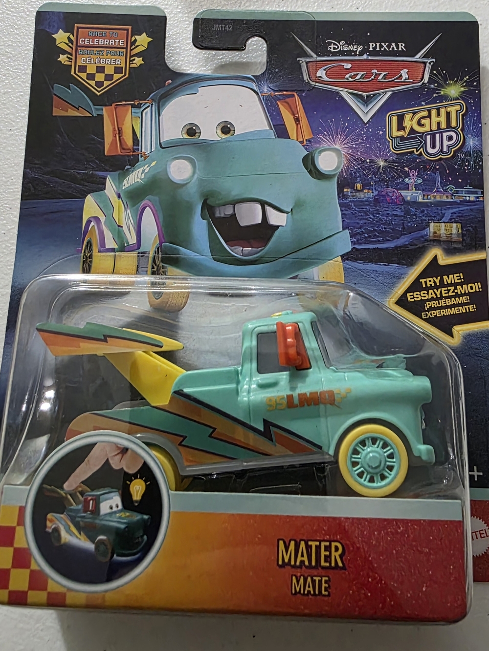 Disney Pixar Cars Light-Up Mater Toy - Teal and Yellow